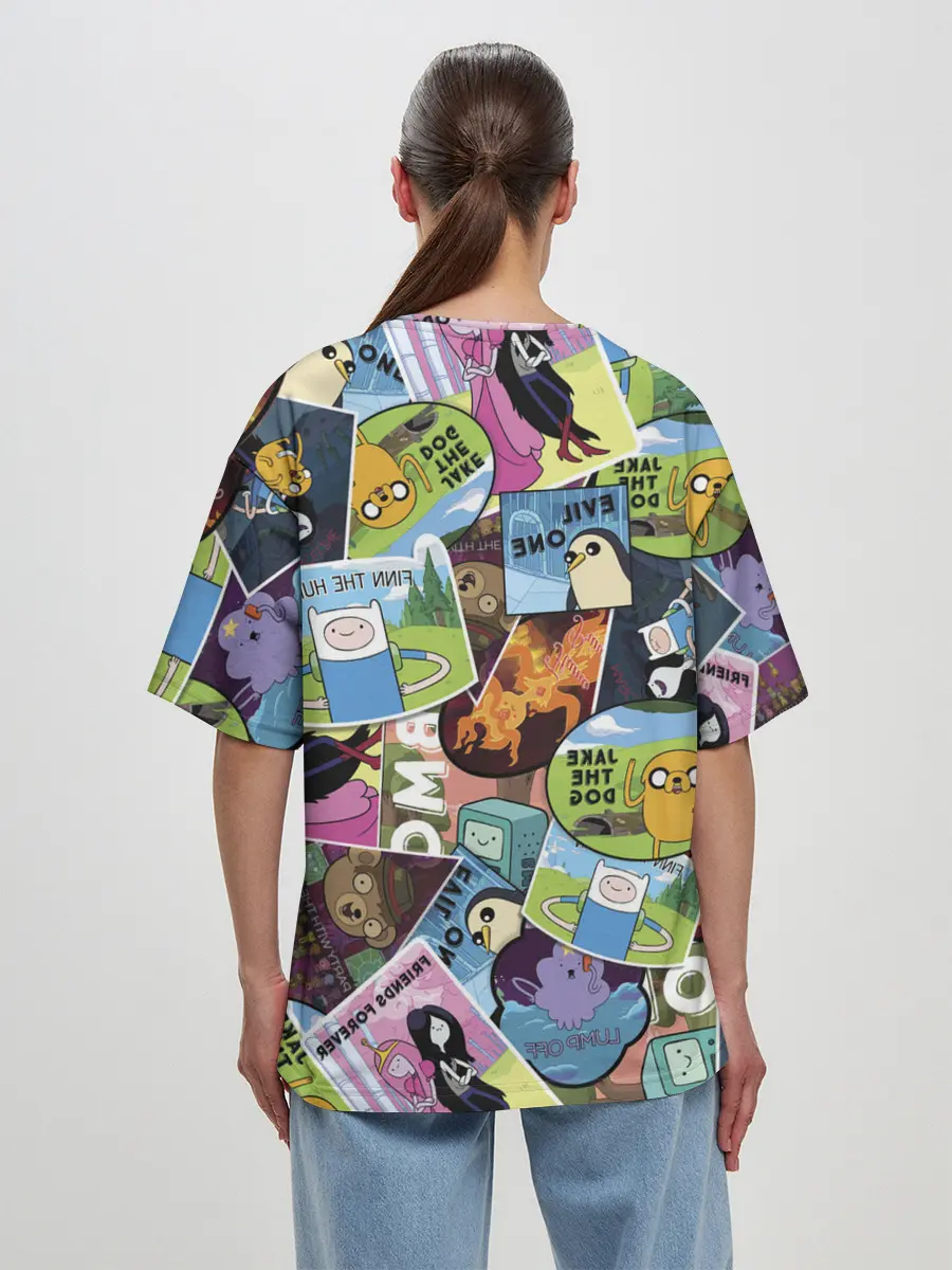 Женская футболка оверсайз / Время Приключений