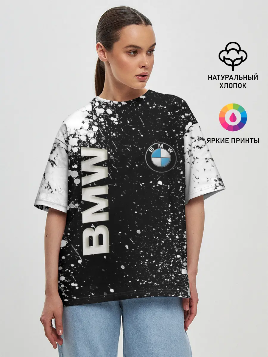 Женская футболка оверсайз / BMW