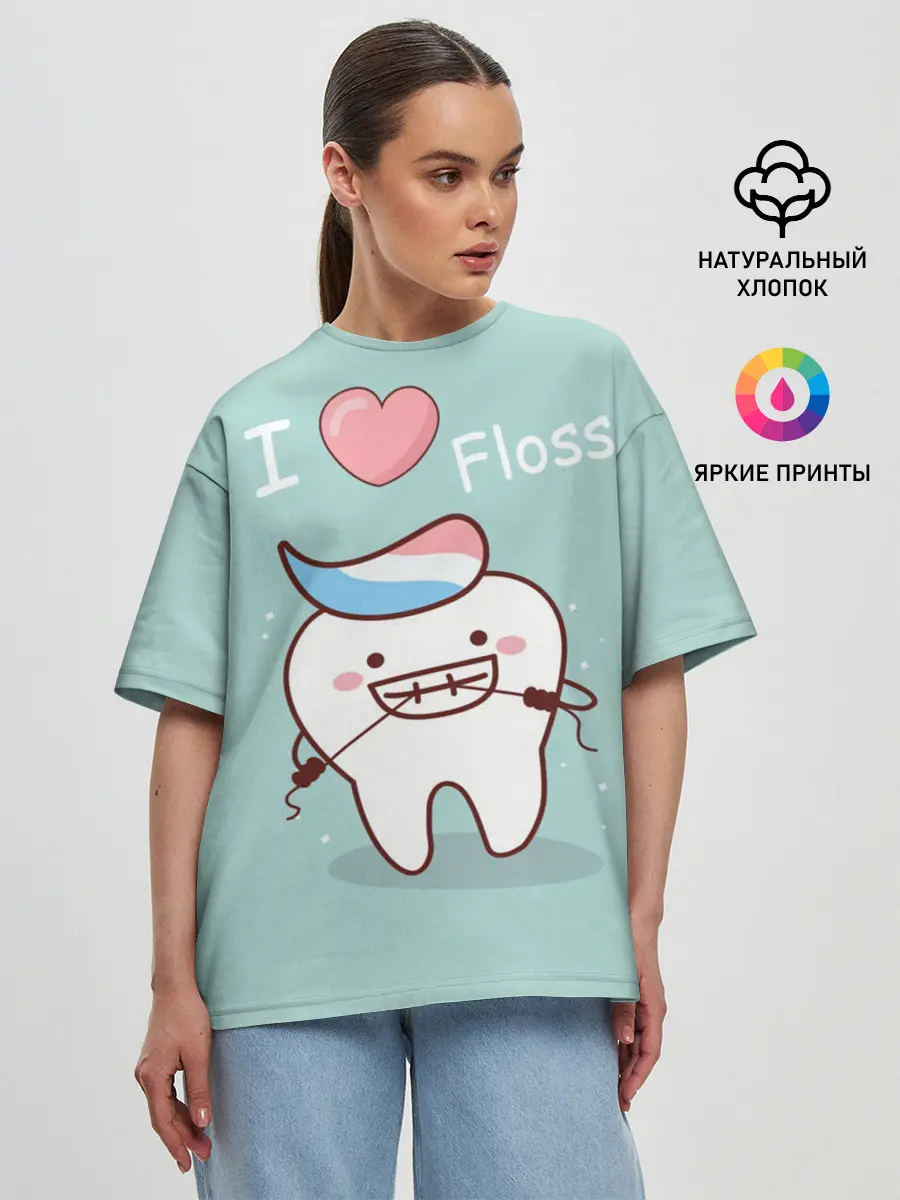Женская футболка оверсайз / Tooth