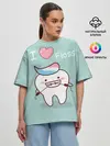 Женская футболка оверсайз / Tooth