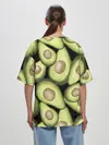 Женская футболка оверсайз / Avocado background