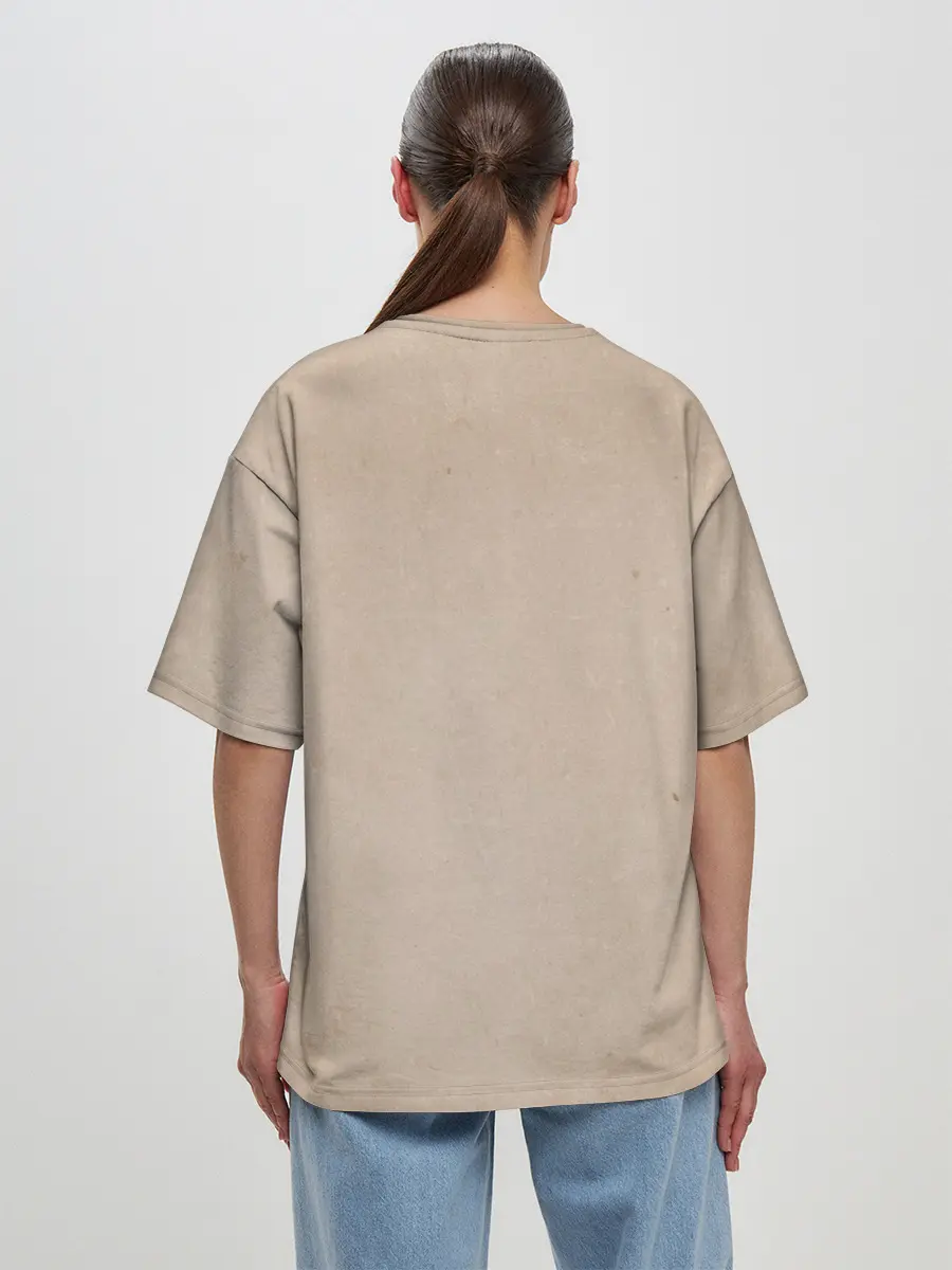 Женская футболка оверсайз / Военный