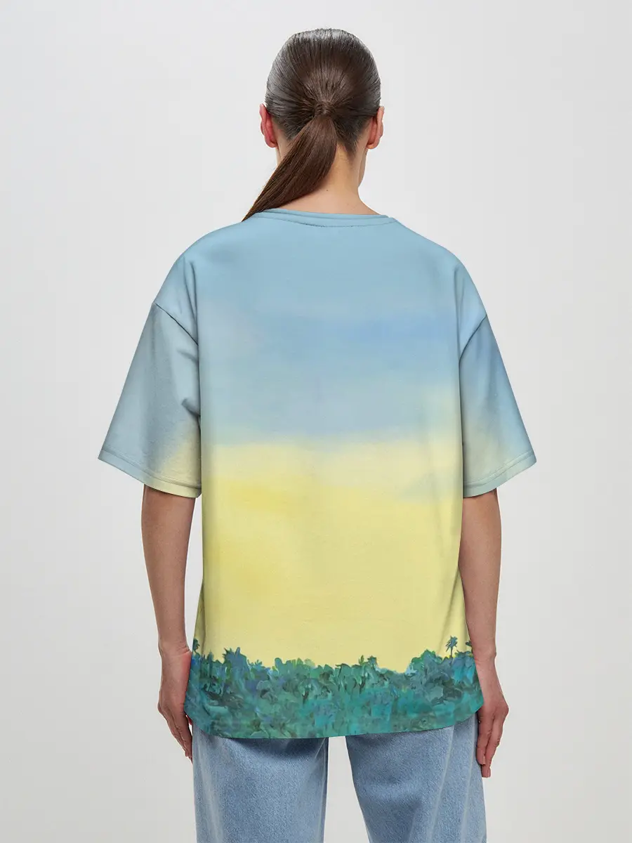 Женская футболка оверсайз / Вертолеты