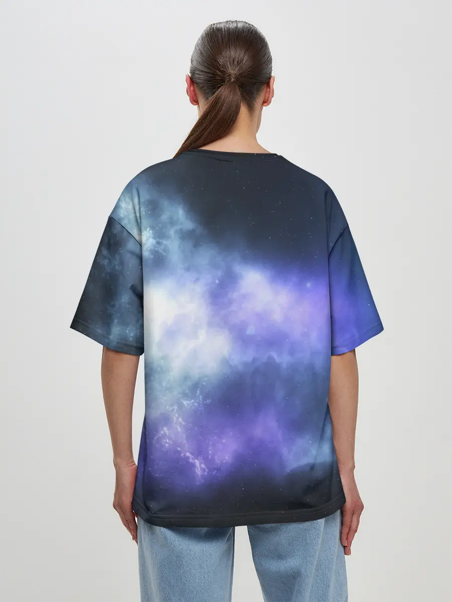Женская футболка оверсайз / ГОЛУБОЕ НЕБО