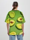 Женская футболка оверсайз / АВАКАДО ПАТТЕРН.