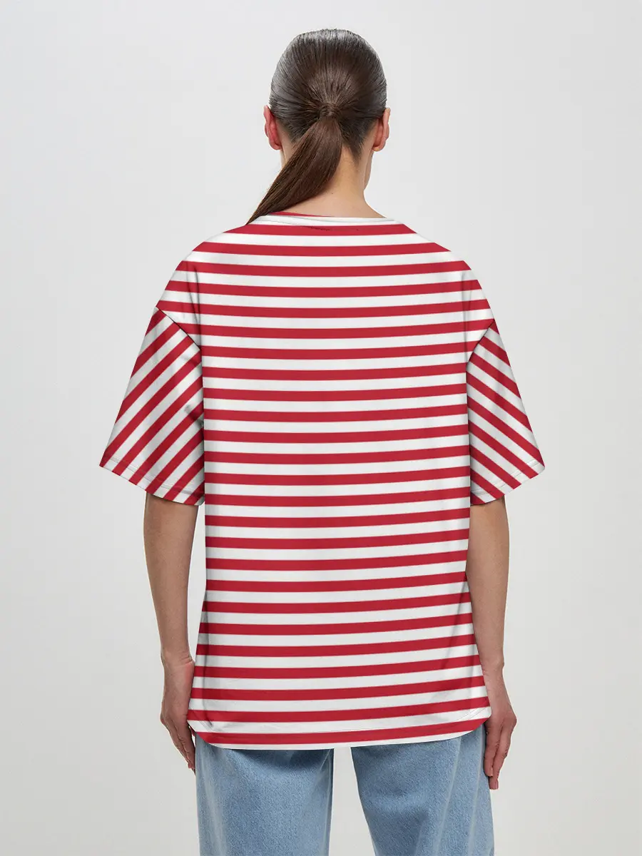 Женская футболка оверсайз / Тельняшка Внутренних Войск