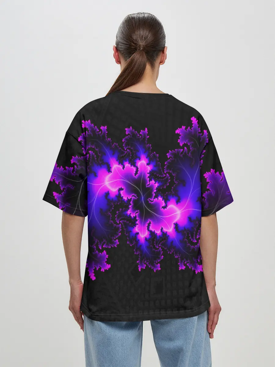 Женская футболка оверсайз / NEON Liquid