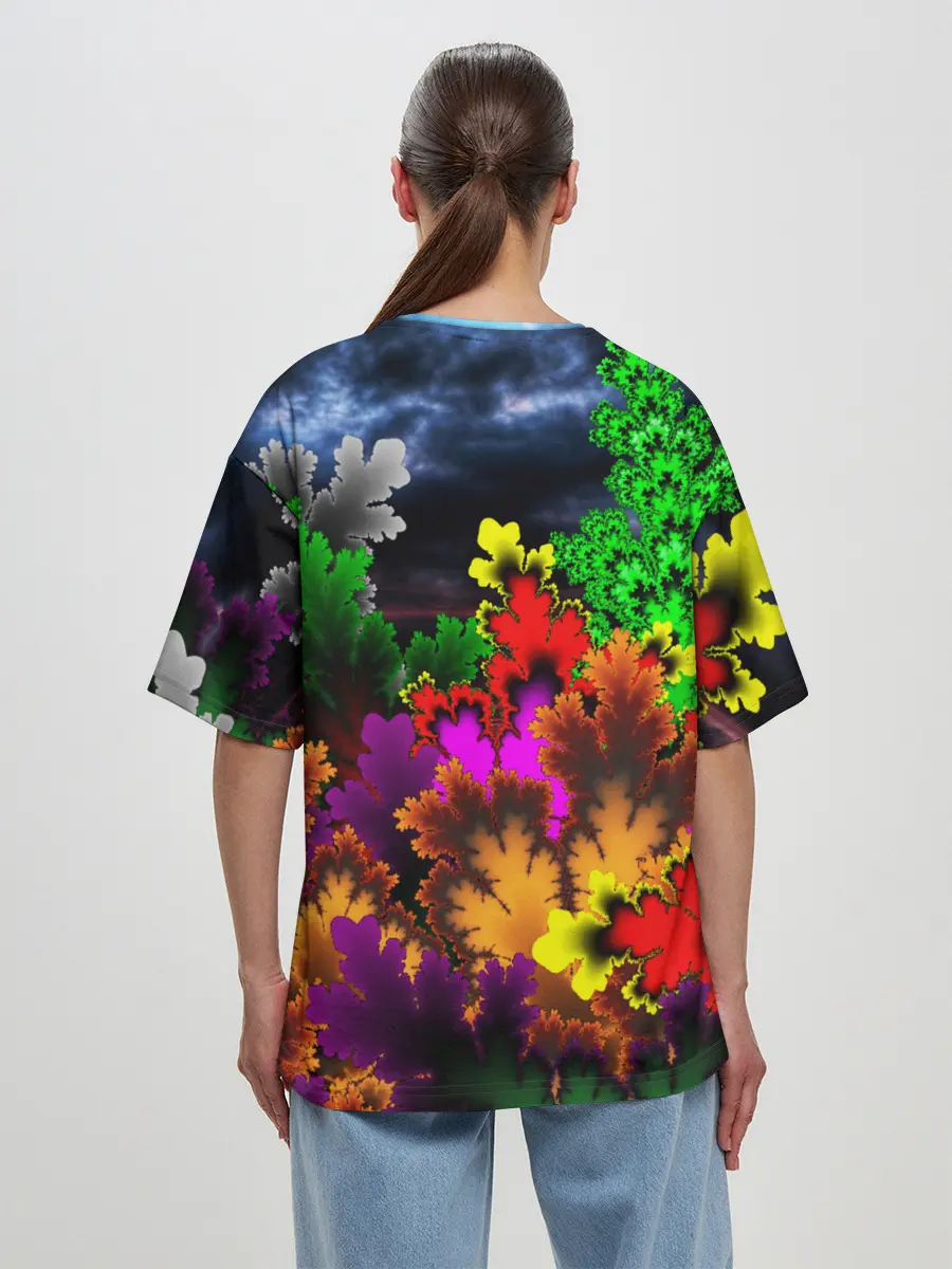 Женская футболка оверсайз / КИСЛОТНАЯ АБСТРАКЦИЯ