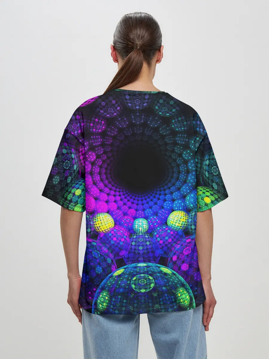 Женская футболка оверсайз / PSY NEON