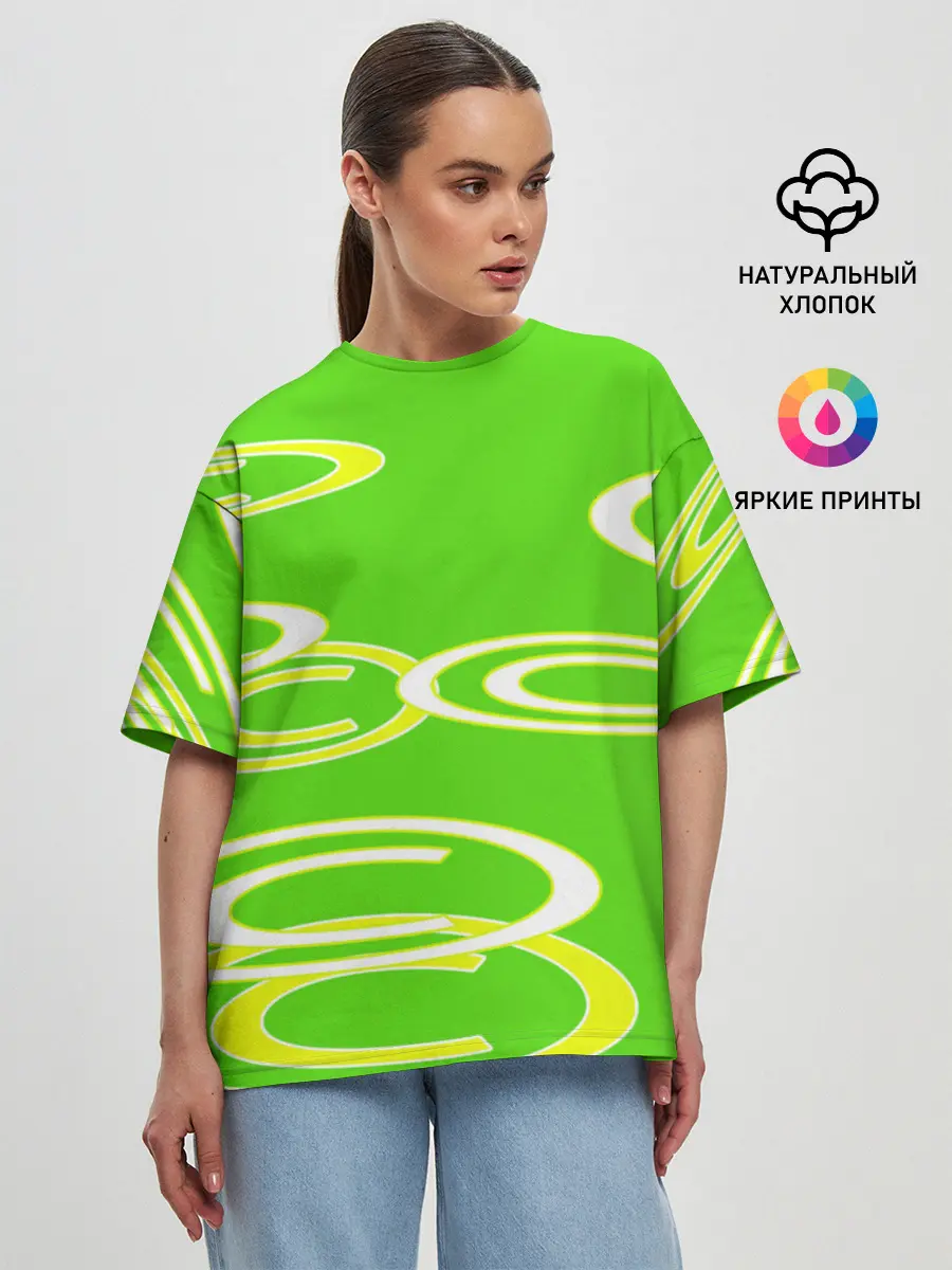 Женская футболка оверсайз / текстура