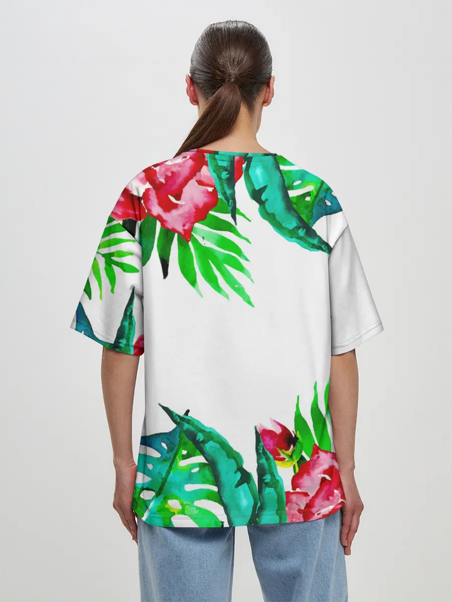 Женская футболка оверсайз / Тропика