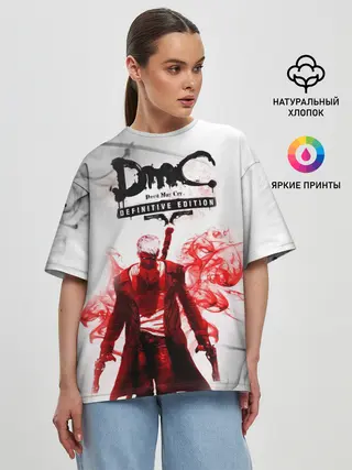 Женская футболка оверсайз / devil may cry