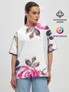 Женская футболка оверсайз / Розы