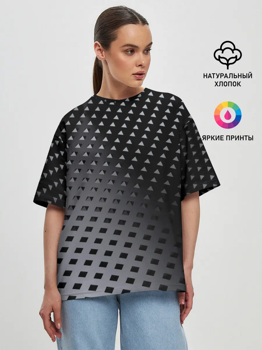Женская футболка оверсайз / Текстура.