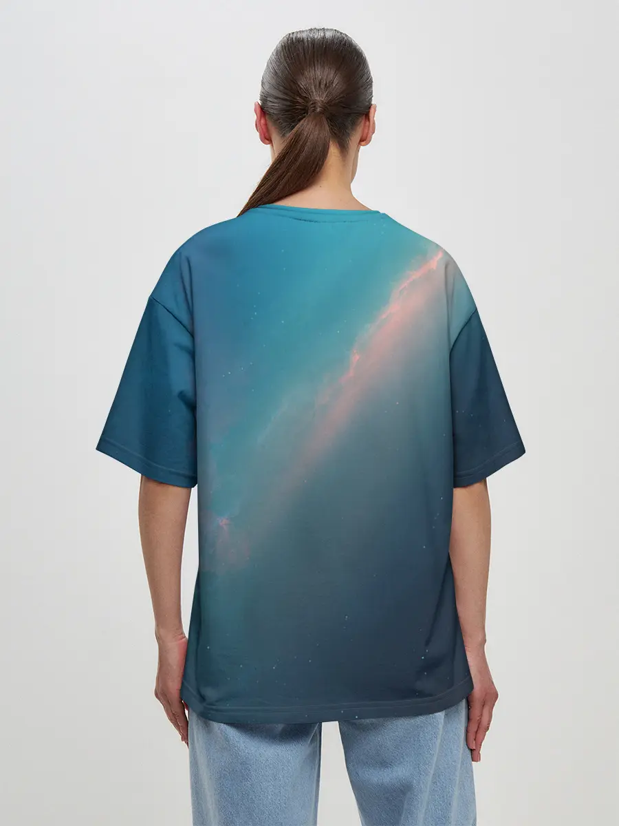 Женская футболка оверсайз / Космос