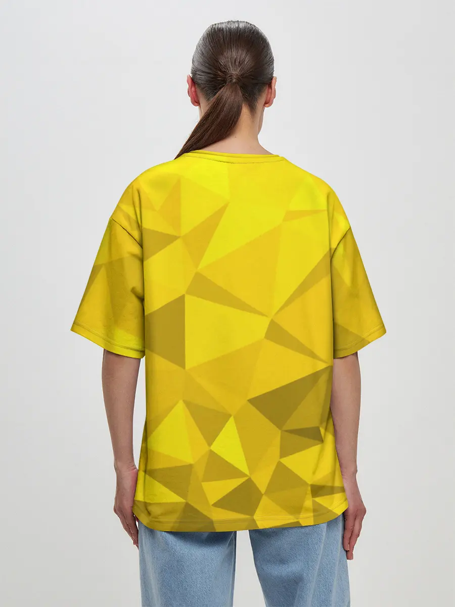 Женская футболка оверсайз / YELLOW ABSTRACT