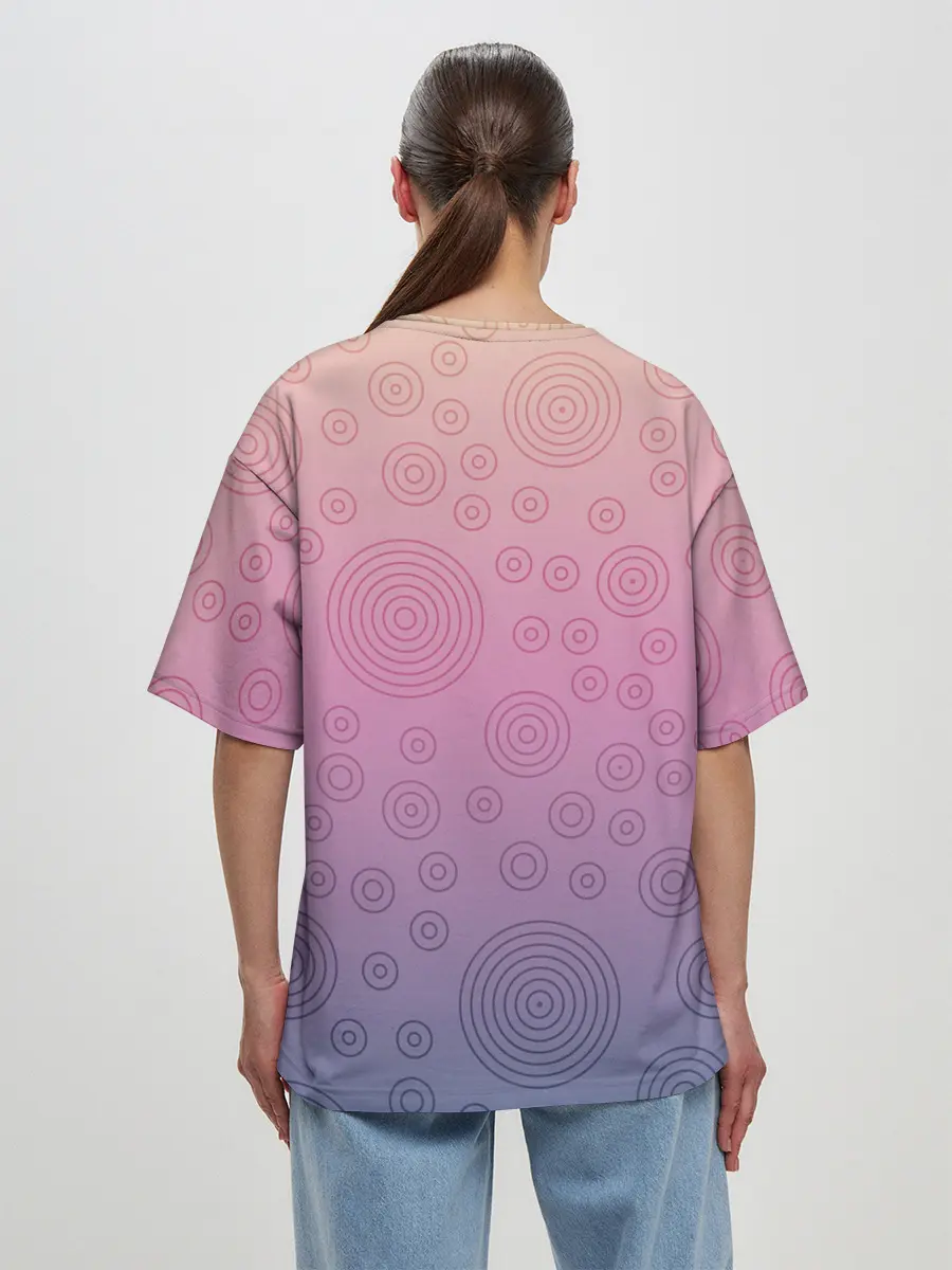 Женская футболка оверсайз / Абстрактный узор