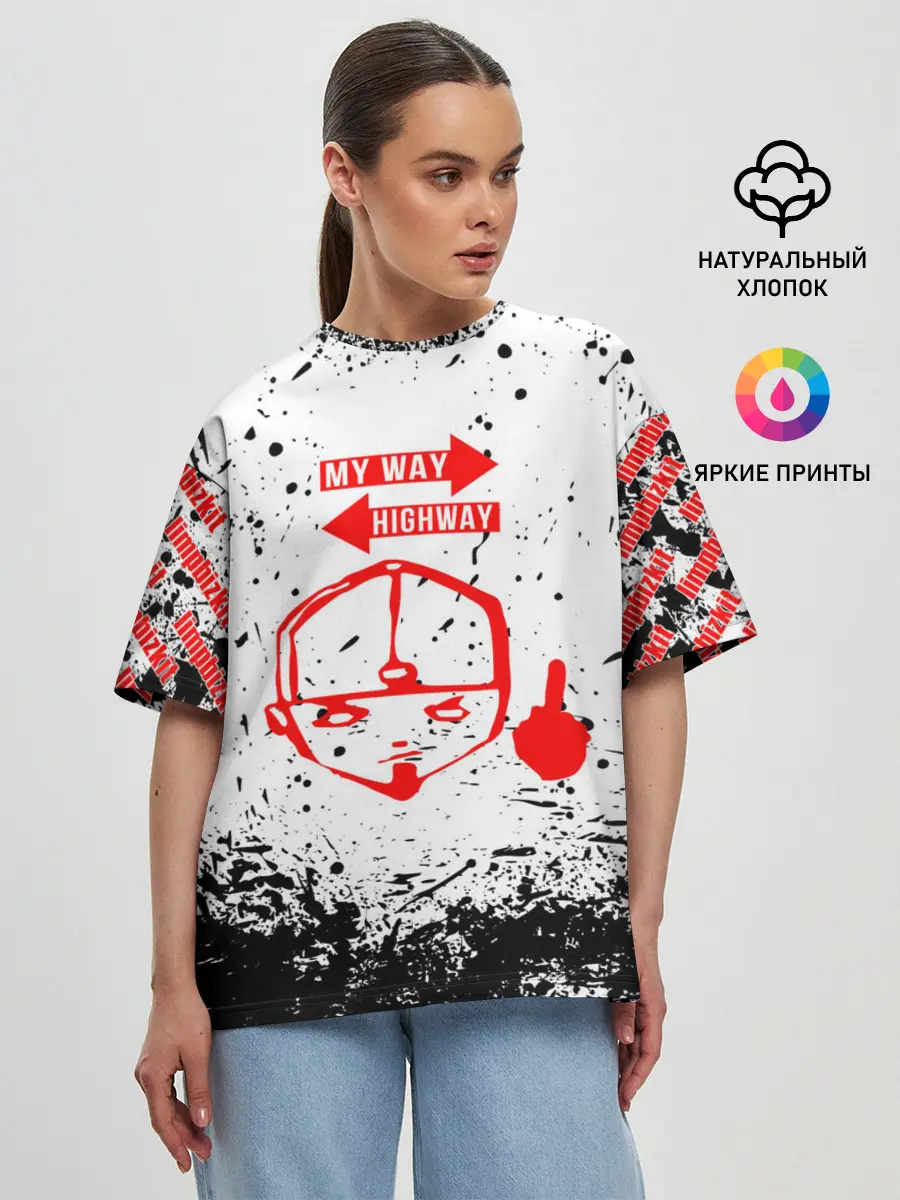 Женская футболка оверсайз / LIMP BIZKIT | ЛИМП БИЗКИТ