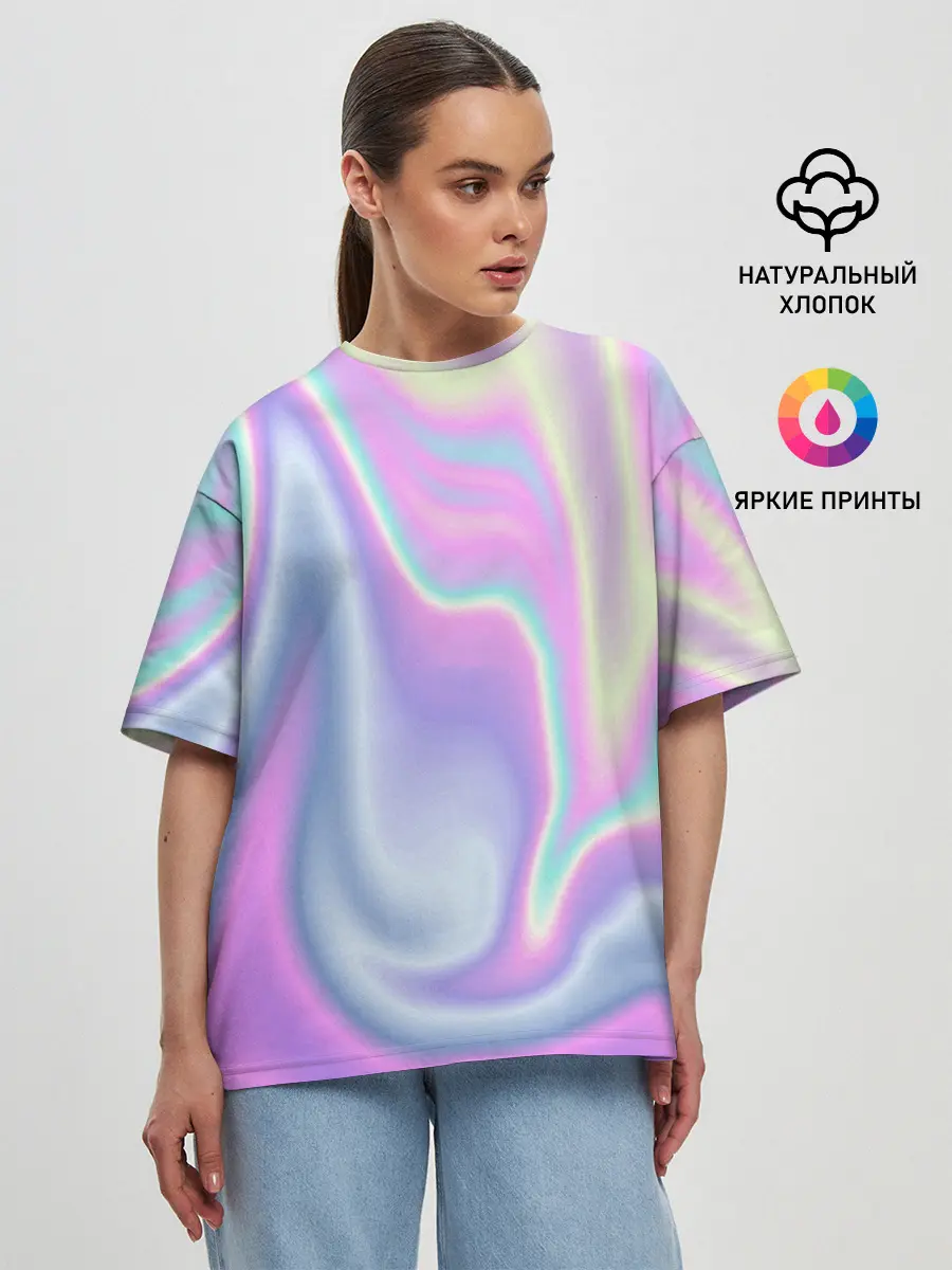 Женская футболка оверсайз / Vaporwave