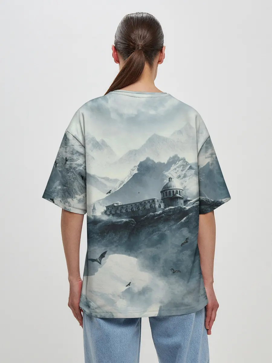 Женская футболка оверсайз / Skyrim Warrior