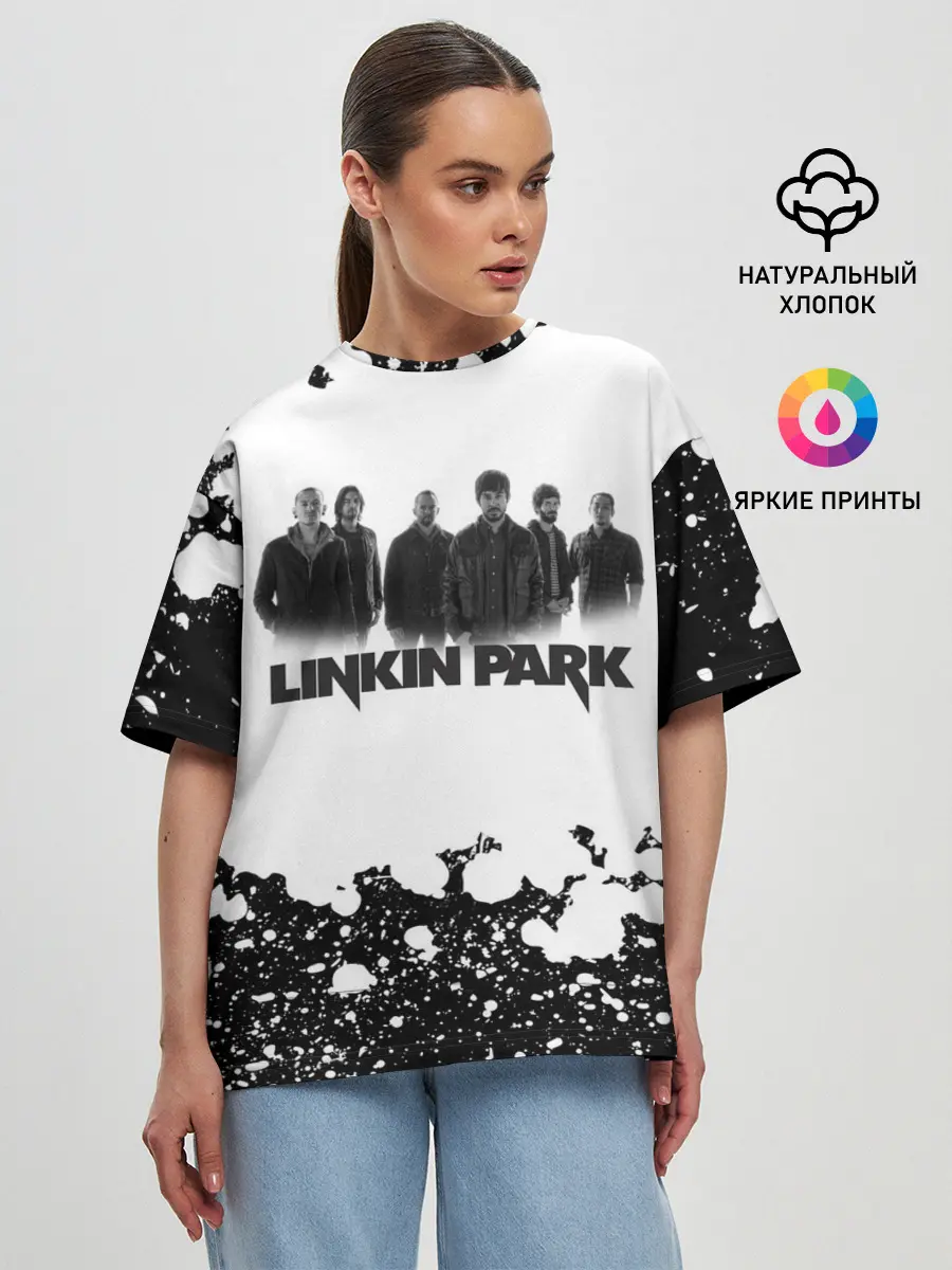 Женская футболка оверсайз / LINKIN PARK