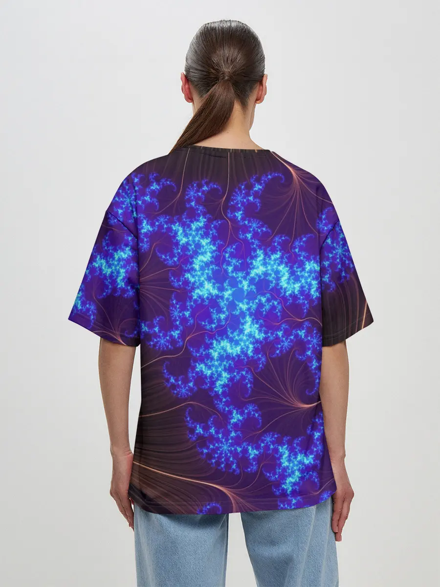 Женская футболка оверсайз / FRACTAL STORM