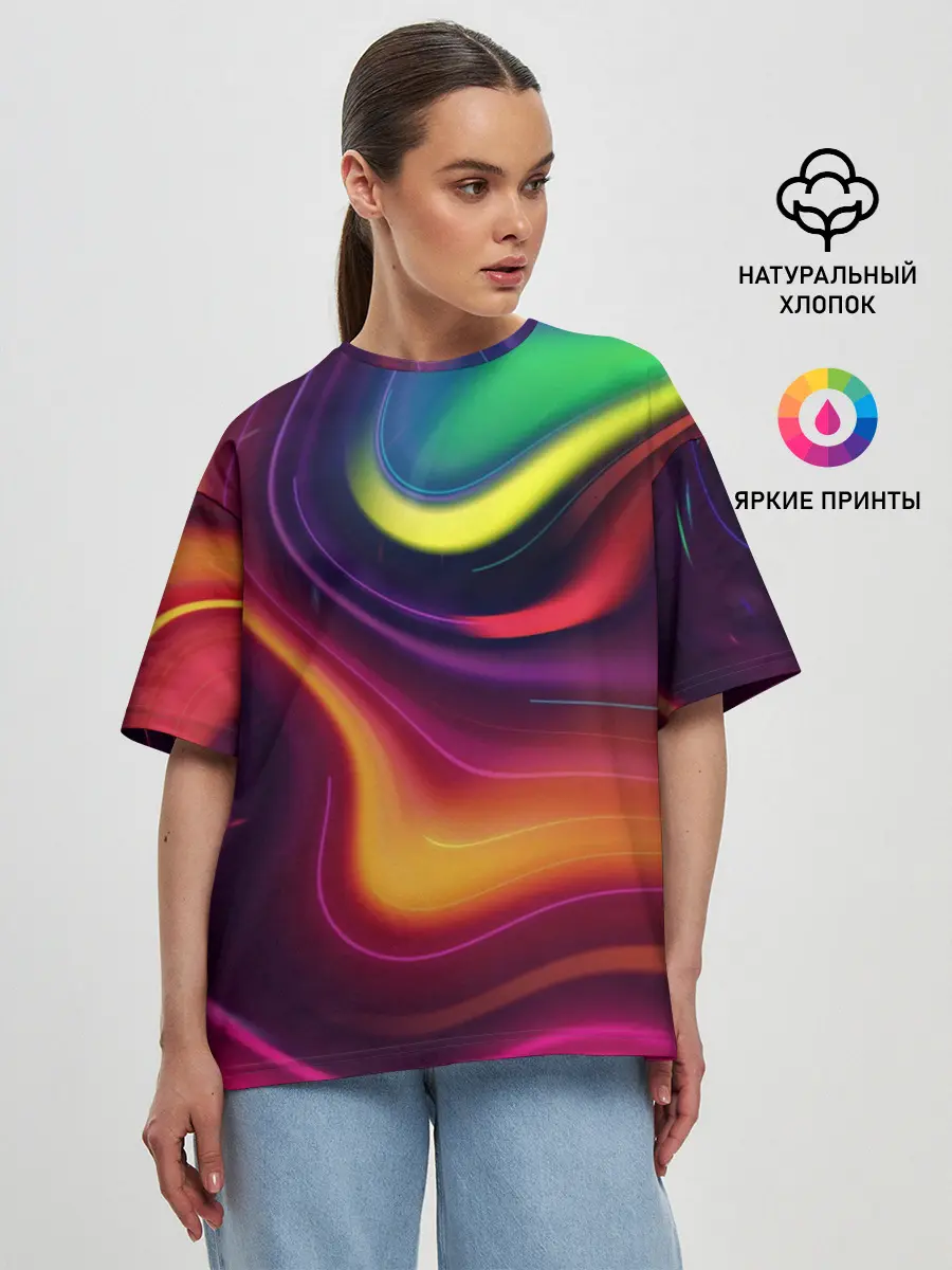 Женская футболка оверсайз / Acid Club