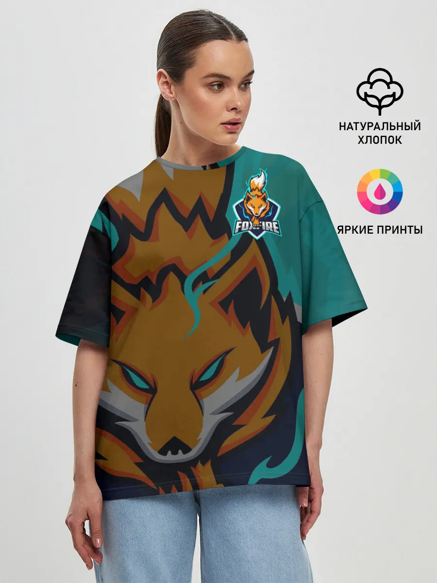 Женская футболка оверсайз / Форма Foxfire