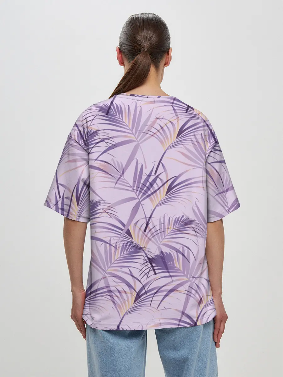 Женская футболка оверсайз / Листья