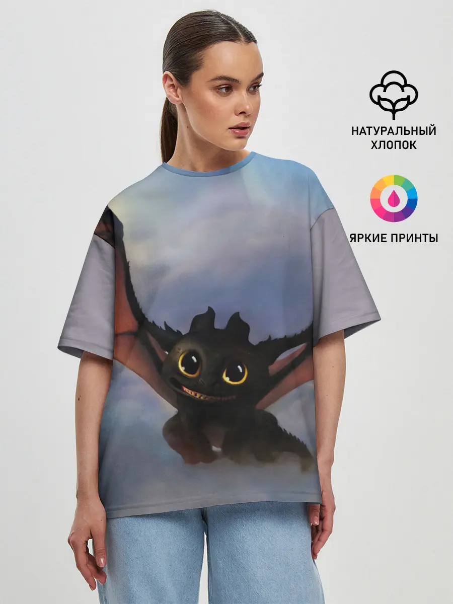 Женская футболка оверсайз / Беззубик