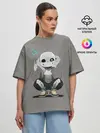 Женская футболка оверсайз / UNDERTALE