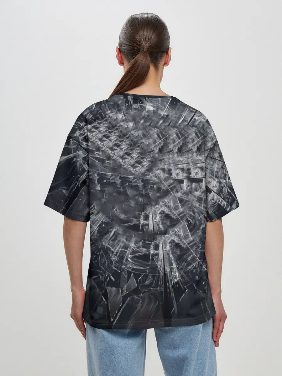 Женская футболка оверсайз / ЧЕРНОЕ ЗЕРКАЛО