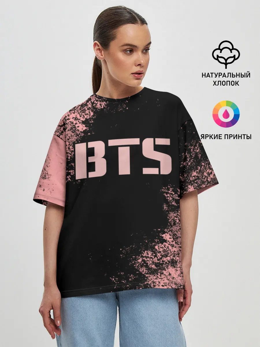 Женская футболка оверсайз / BTS