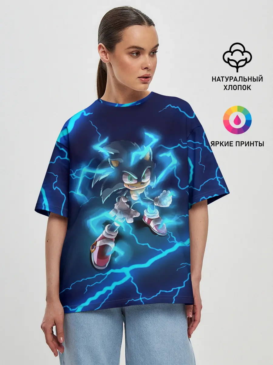 Женская футболка оверсайз / SONIC | СОНИК