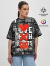 Женская футболка оверсайз / LOVE DEATH ROBOTS