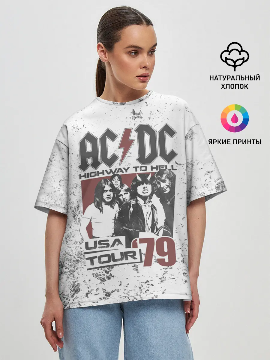 Женская футболка оверсайз / AC/DC