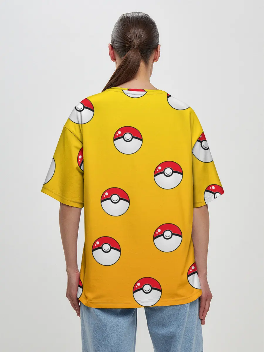 Женская футболка оверсайз / Покеболы