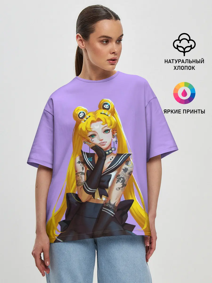 Женская футболка оверсайз / SAILOR MOON