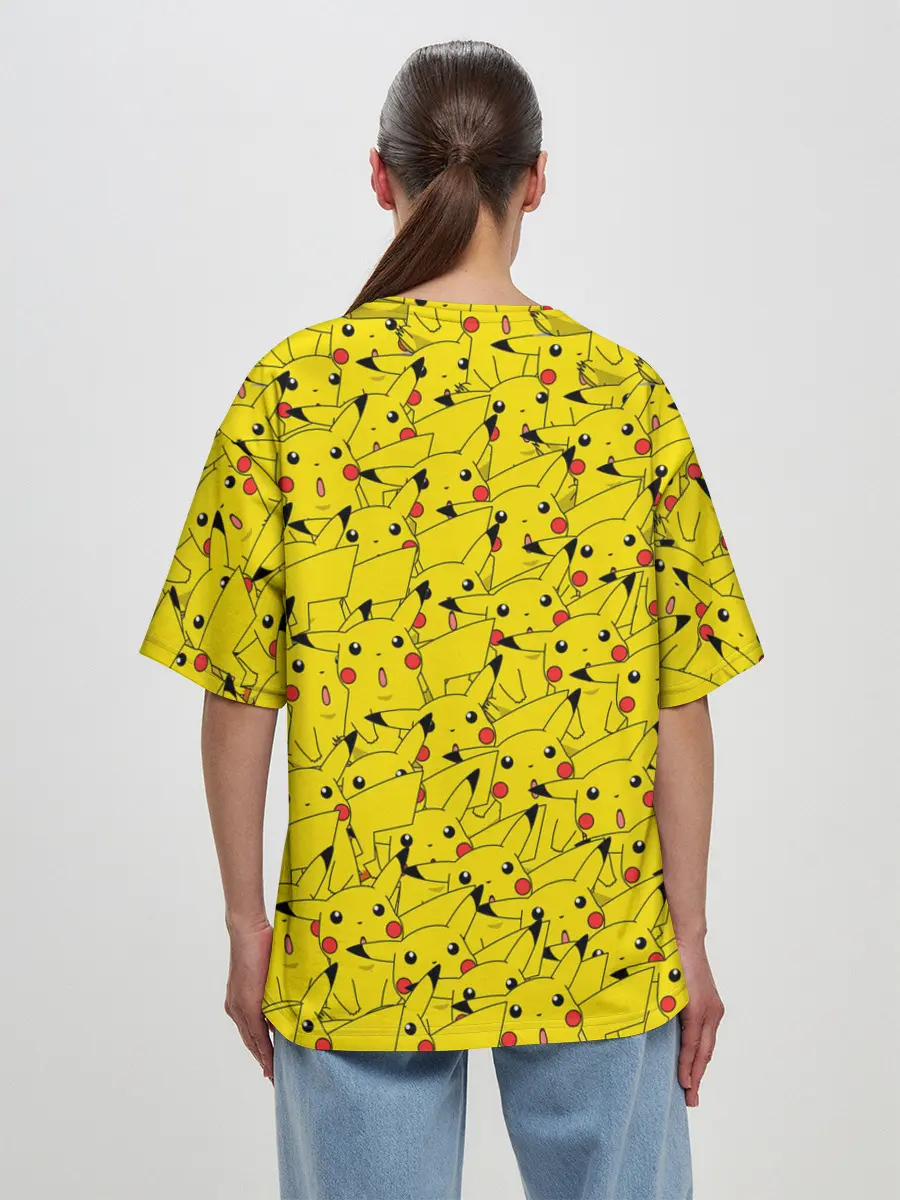 Женская футболка оверсайз / ПИКАЧУ