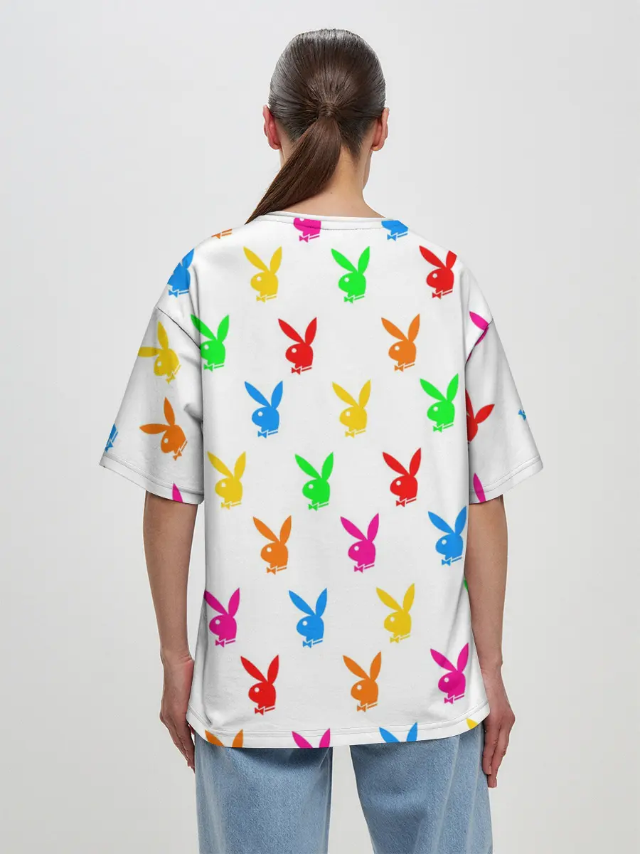 Женская футболка оверсайз / PLAYBOY | ПЛЕЙБОЙ