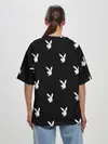 Женская футболка оверсайз / ПЛЕЙБОЙ ПАТТЕРН | PLAYBOY PATTERN
