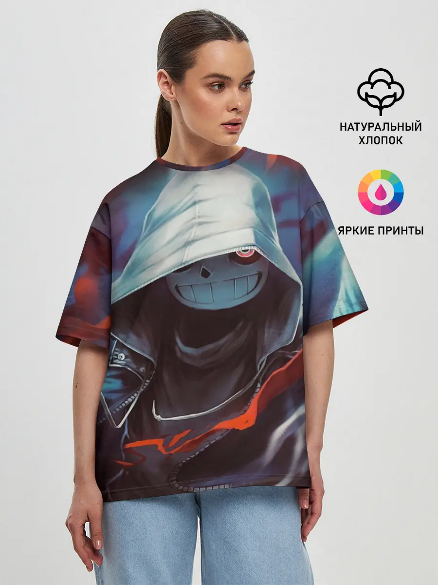 Женская футболка оверсайз / UNDERTALE | АНДЕРТЕЙЛ