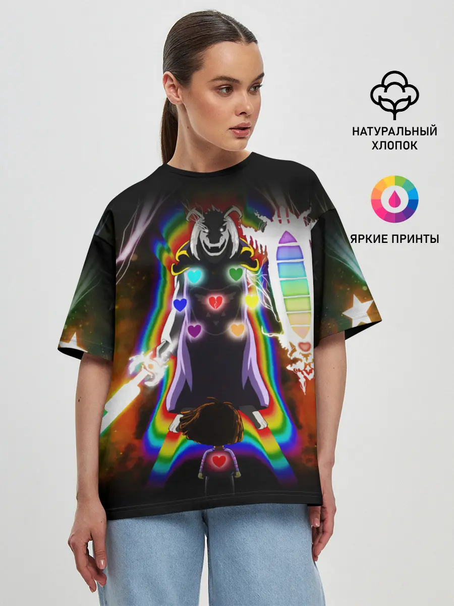 Женская футболка оверсайз / UNDERTALE