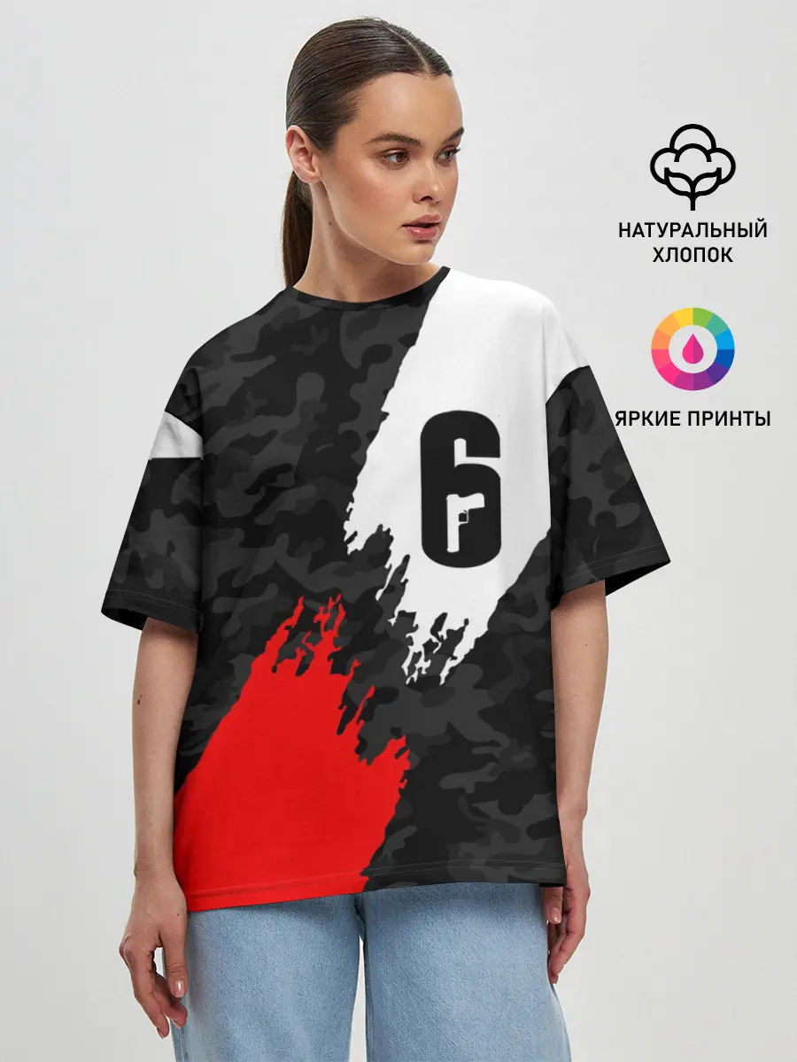 Женская футболка оверсайз / RAINBOW SIX SIEGE