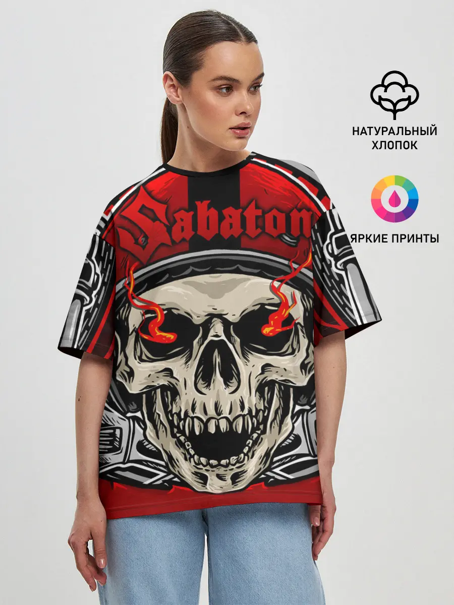Женская футболка оверсайз / SABATON