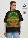 Женская футболка оверсайз / Biohazard Neon