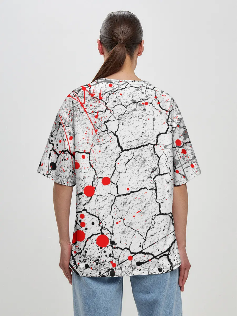 Женская футболка оверсайз / КРОВАВЫЙ ГРАНЖ | BLOODY GRUNGE