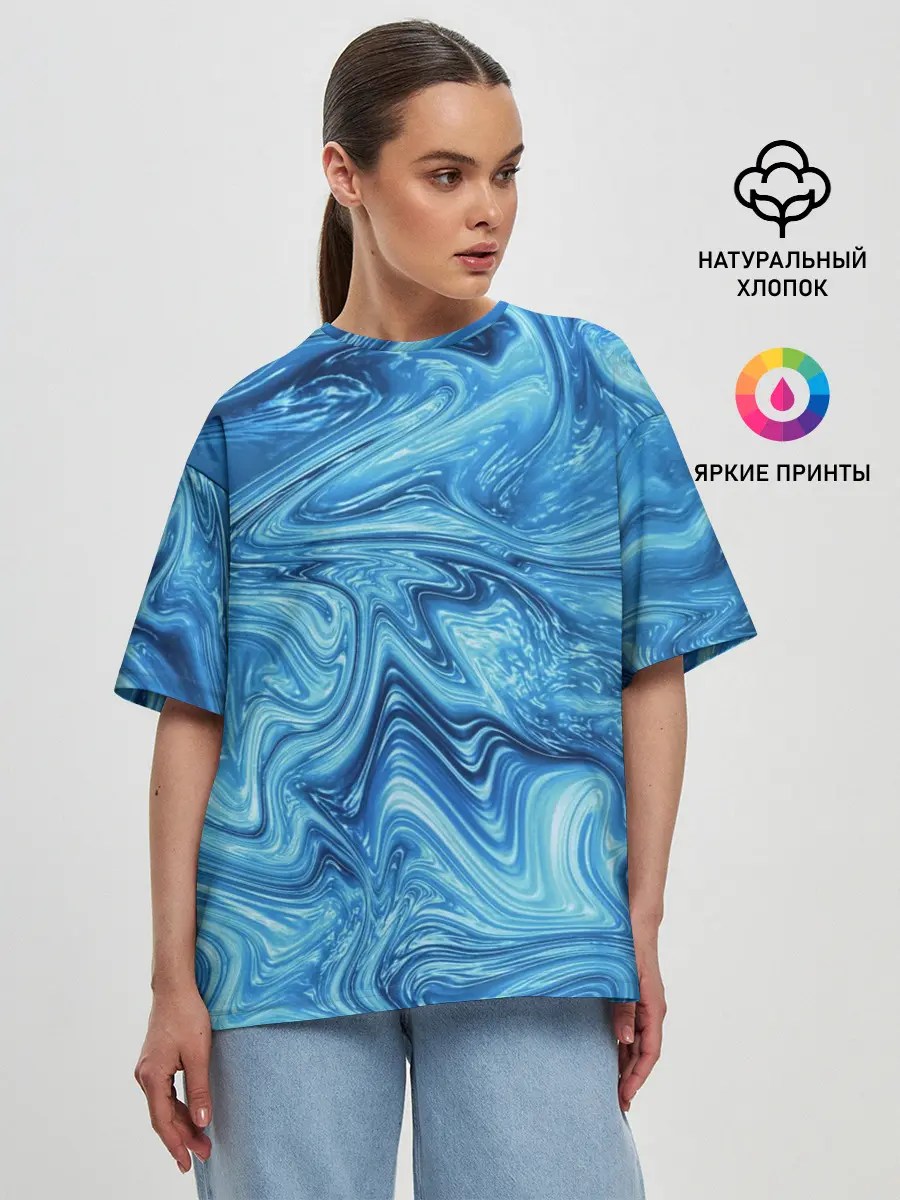 Женская футболка оверсайз / Водоворот
