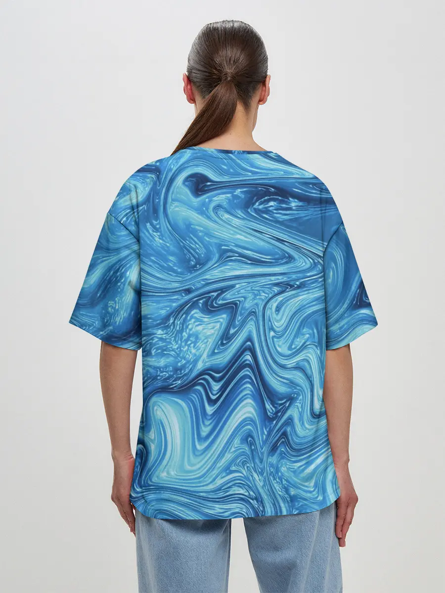 Женская футболка оверсайз / Водоворот