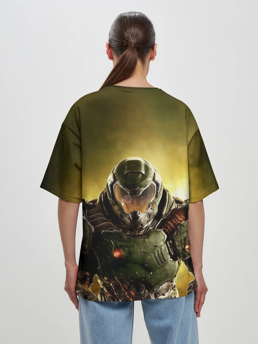 Женская футболка оверсайз / DOOM